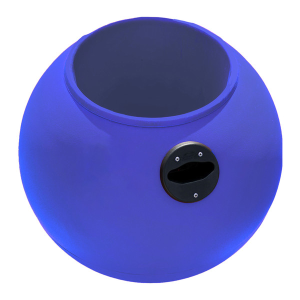 Blue ball with one vacuum holster